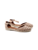 Ballerina in pelle traforata donna