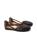 Ballerina ragnetto in pelle donna