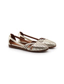 Ballerina ragnetto in pelle laminata