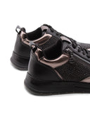 Sneaker gioiello vegan con strass donna