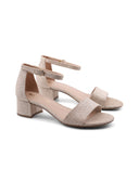 Sandalo glitter ankle strap vegan donna