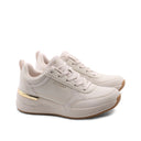 Fine shine sneaker zeppa da donna