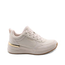 Fine shine sneaker zeppa da donna