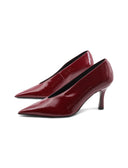 Décolleté a mandorla in vernice donna