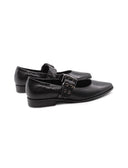 Ballerina a punta con fibbia e borchie