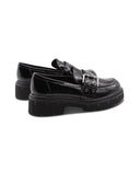 Mocassino vegan con fibbia e borchie