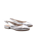 Ballerina slingback in vera pelle donna