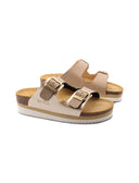 Ciabatta platform a doppia fascia donna