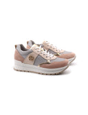 Sneaker platform da donna in vera pelle
