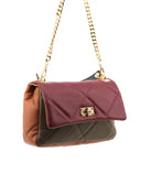 Borsa multicolor da donna in pelle