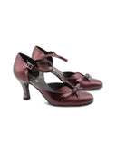 Décolleté bordeaux con fiocchetto donna