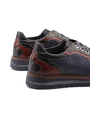 Scarpa in pelle effetto rettile da uomo