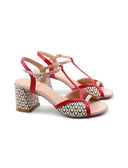 Sandalo t-bar open toe da donna
