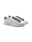 Sneaker bianca in vera pelle da uomo
