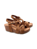 Sandalo zeppa con plantare memory foam