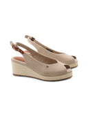 Sandali espadrillas con zeppa da donna
