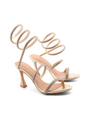Sandalo alla schiava con strass donna