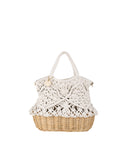 Borsa mare con fondo in paglia