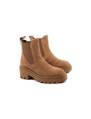 Chelsea in pelle con tacco e plateau