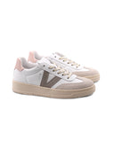 Sneaker in pelle con dettagli suede