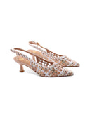 Décolleté slingback multicolor da donna