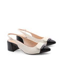 Décolleté slingback bicolore da donna