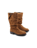 Stivale biker scamosciato da donna