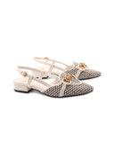 Ballerina slingback con morsetto bambù