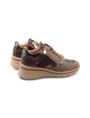 Sneaker zeppa con strass da donna