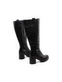 Stivale alto con tacco da donna