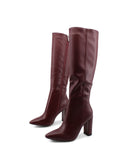 Stivale alto a punta con tacco da donna