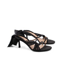 Sandalo lace up con tacco a spillo