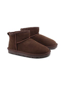 Stivaletto scamosciato con pelo donna