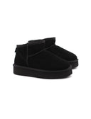 Stivaletto platform scamosciato donna