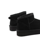 Stivaletto platform scamosciato donna