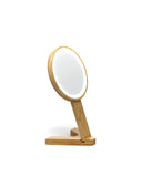 Specchio da toilette in bamboo con luci