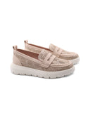 Mocassino laminato da donna