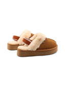 Zoccolo platform con pelo ed elastico