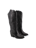 Stivale texano con ricami da donna