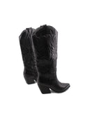 Stivale texano con ricami da donna