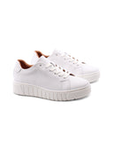 Sneaker bianca in morbida pelle donna