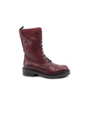 Stivaletto in pelle con lacci da donna