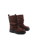 Stivaletto biker con risvolto da donna