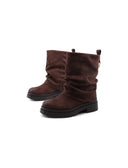 Stivaletto biker con risvolto da donna