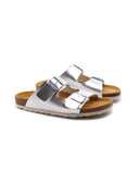 Ciabatta laminata a doppia fascia donna