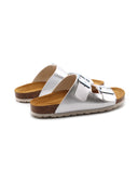 Ciabatta laminata a doppia fascia donna
