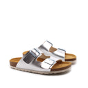 Ciabatta laminata a doppia fascia donna