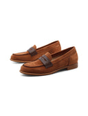 Mocassino penny loafer scamosciato