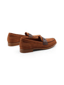 Mocassino penny loafer scamosciato