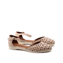 Ballerina in pelle traforata donna